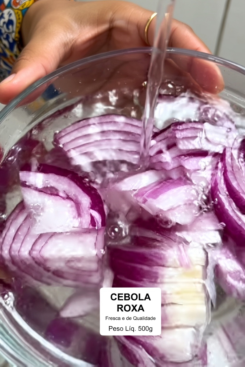 Você já experimentou deixar cebolas roxas de molho na água para o bem-estar diário?