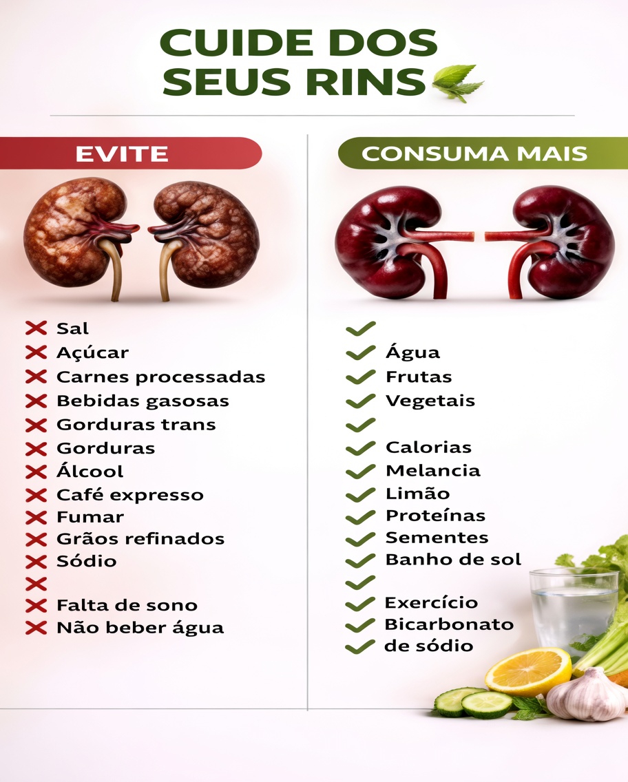 Maneiras naturais de apoiar a saúde dos rins por meio de hábitos e escolhas diárias