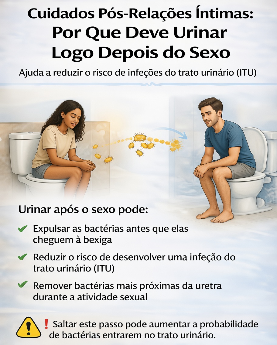 Por que urinar depois do se.. é um hábito simples que ajuda a manter a saúde do trato urinário