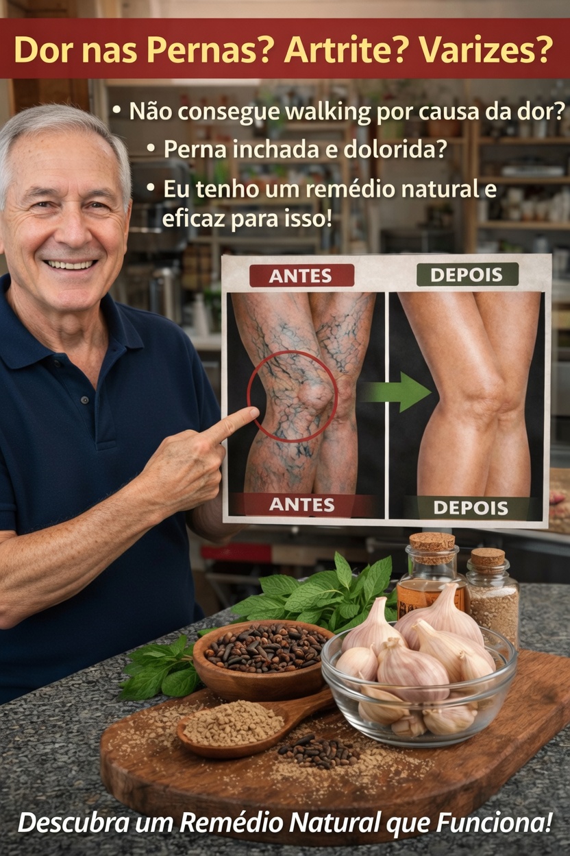 Descubra hábitos naturais diários e ingredientes simples da cozinha para apoiar o conforto das pernas e uma circulação saudável