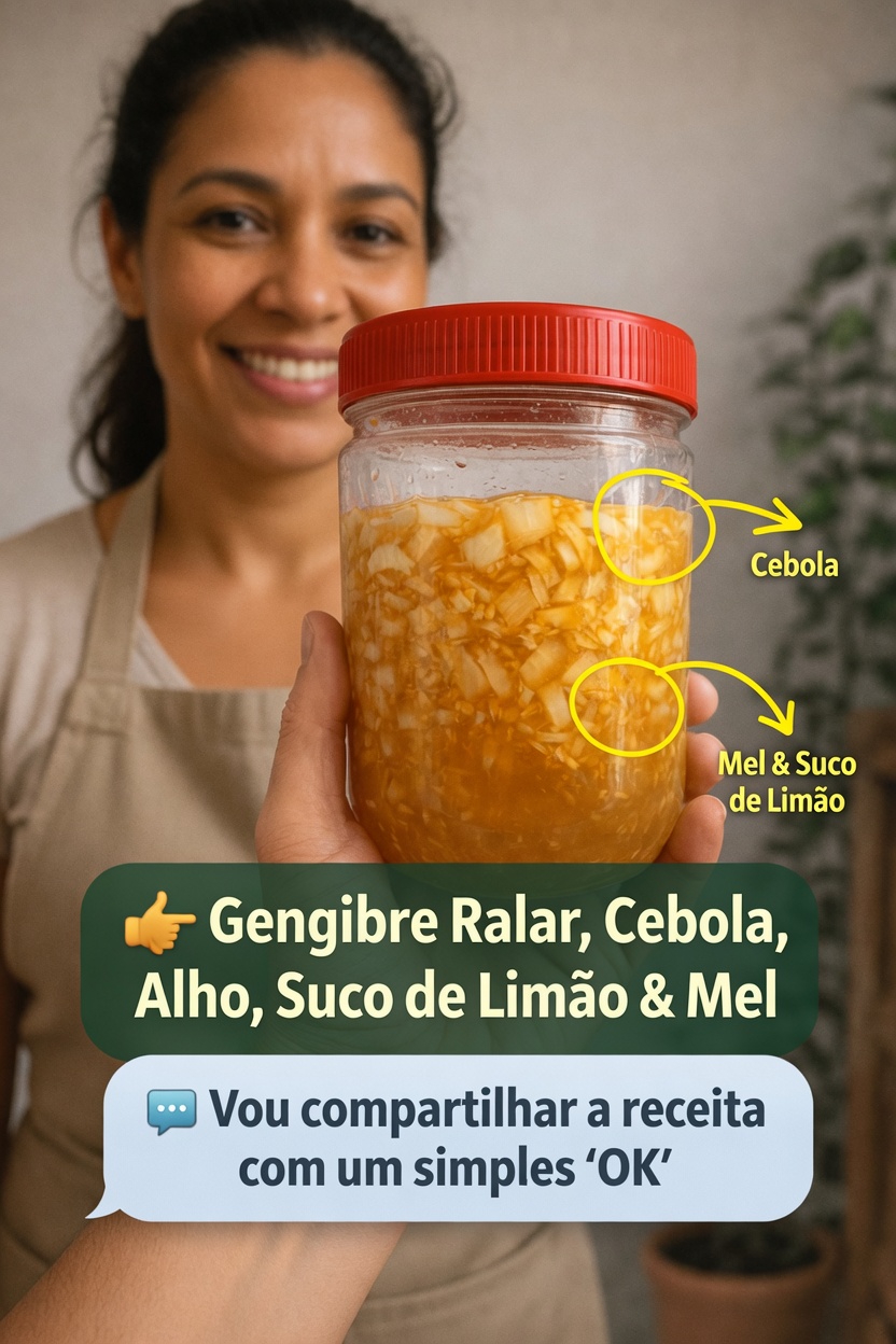 Você já experimentou esta simples mistura de cozinha de gengibre ralado, cebola, alho, suco de limão e mel?
