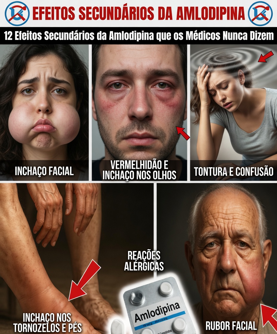Descubra os 12 principais efeitos colaterais da amlodipina e dicas diárias simples para se sentir mais confortável