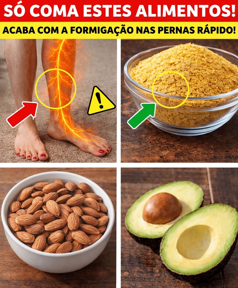 Formigamento nas pernas após os 60: 3 alimentos do dia a dia para apoiar a saúde dos nervos na sua rotina diária