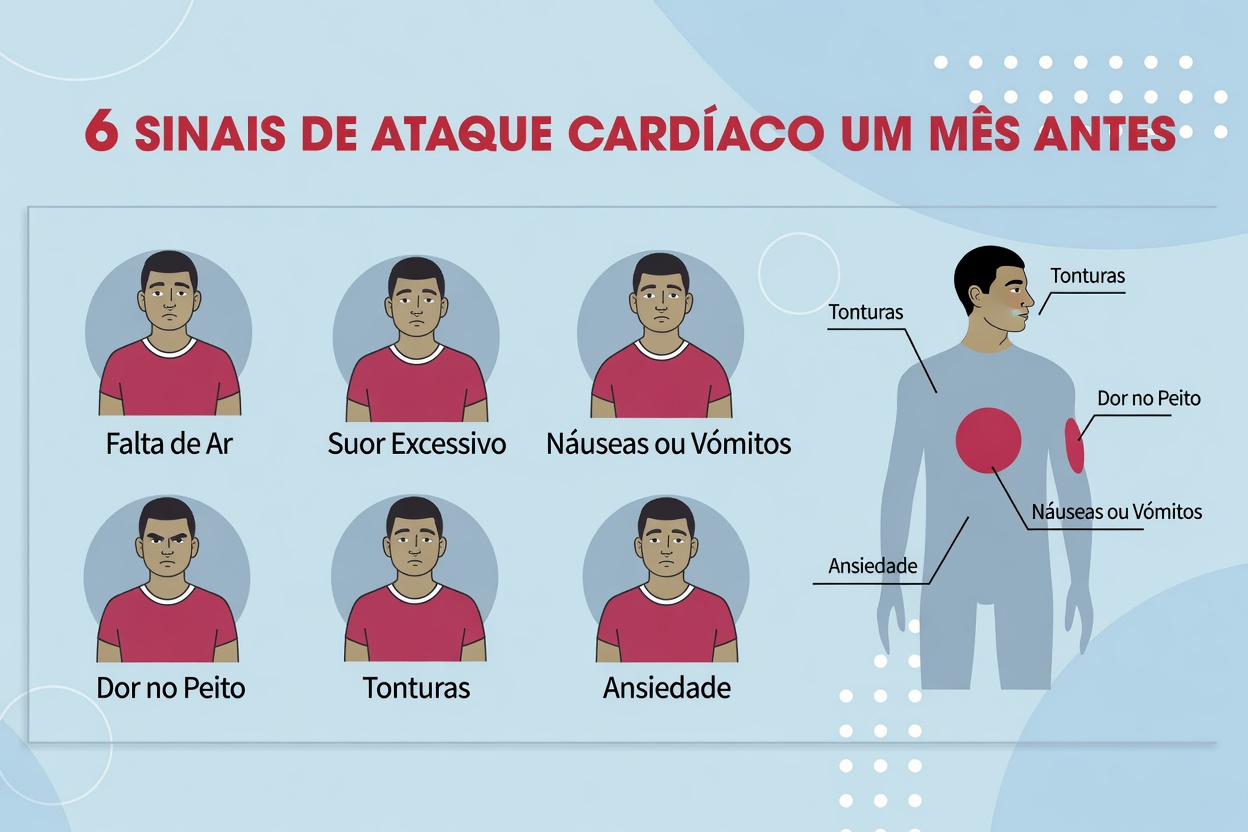 Quais são os 9 possíveis sinais que seu corpo pode apresentar um mês antes de um ataque cardíaco?