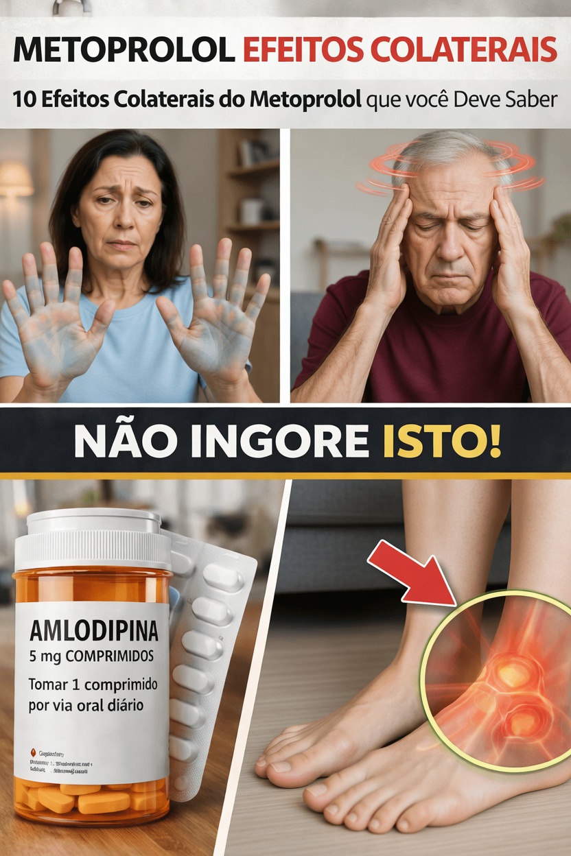 10 efeitos colaterais comuns do metoprolol que você deve conhecer e discutir com seu médico
