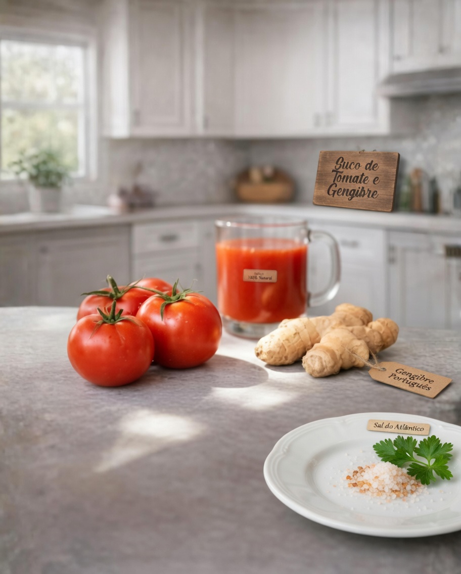 Suco de Tomate e Gengibre: Um Simples Hábito Diário para Mais Bem-Estar