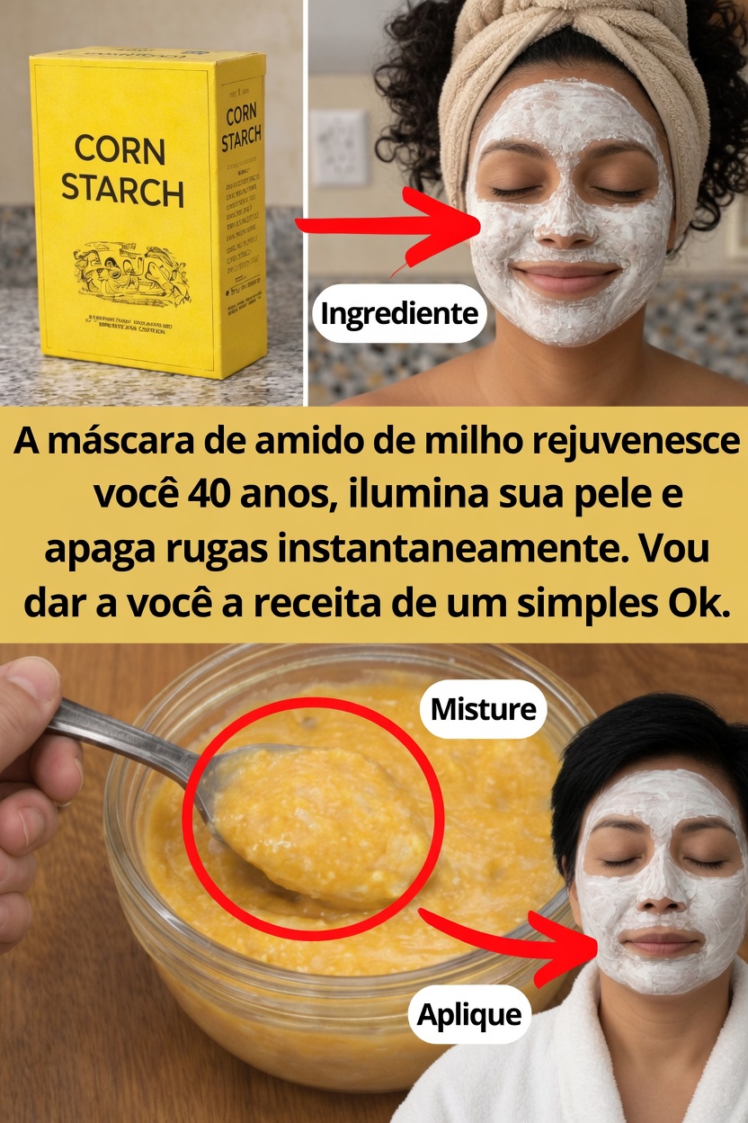 O amido de milho faz bem para o rosto? Uma máscara caseira simples para uma pele mais iluminada e macia