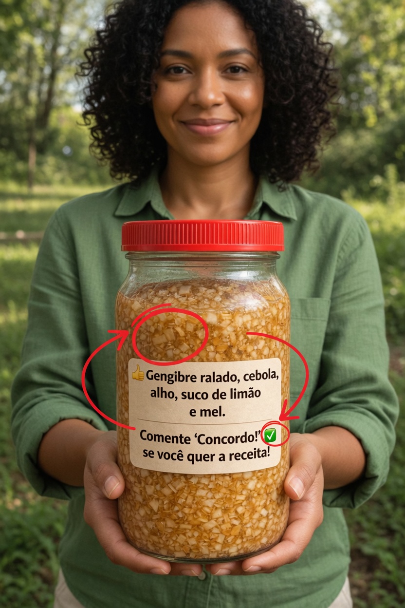 Você já experimentou esta simples mistura de gengibre, cebola, alho, limão e mel?