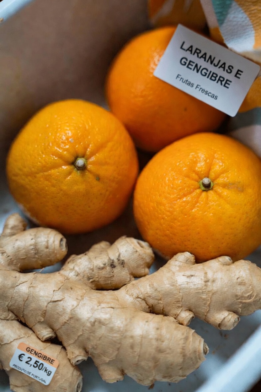 Receita simples de bebida diária de gengibre e laranja para apoiar naturalmente a saúde dos seus rins, fígado e pulmões