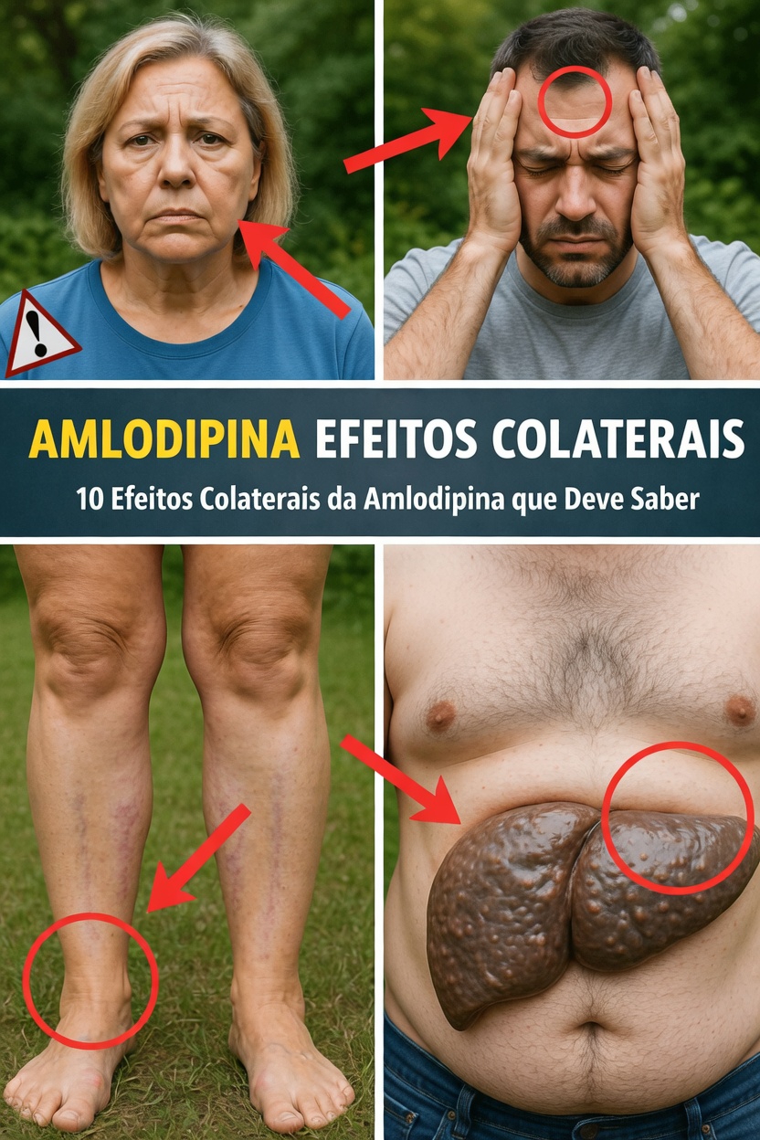 Descubra os 12 efeitos colaterais comuns da amlodipina que você precisa conhecer e como identificá-los