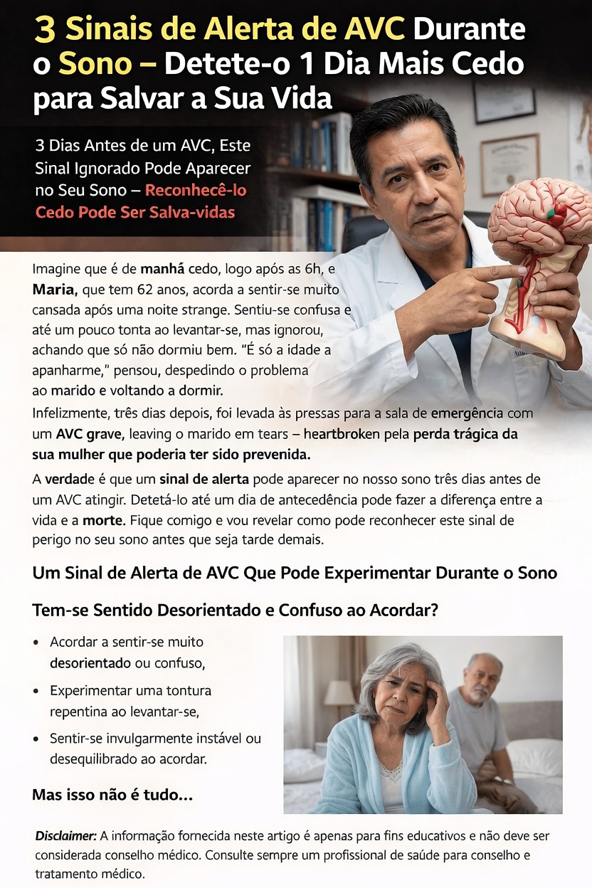 Este sintoma do sono pode ser um sinal de alerta de um AVC?