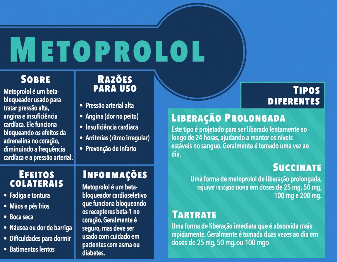 Quais são os 10 efeitos colaterais comuns de tomar metoprolol e como controlá-los adequadamente na sua rotina