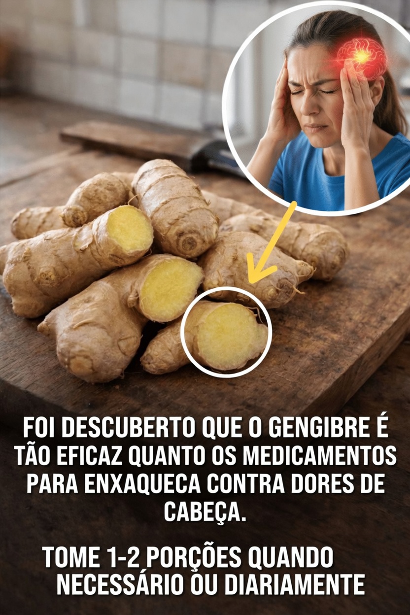 O gengibre pode ser um simples aliado da cozinha para ajudar a controlar o desconforto da dor de cabeça? Explorando as evidências