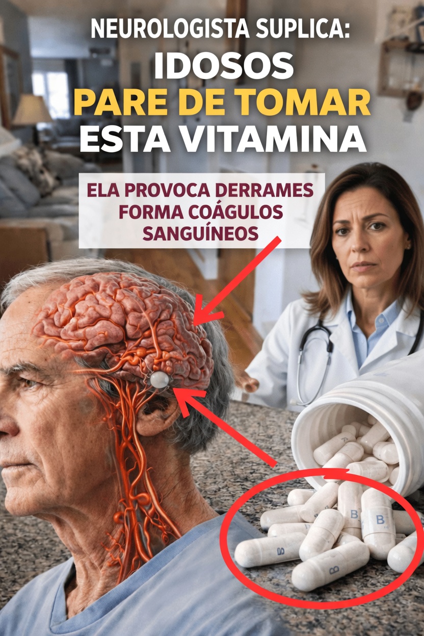 Como médico do CÉREBRO, estou CHOCADO: esta vitamina aumenta o risco de AVC da noite para o dia | Saúde do Idoso