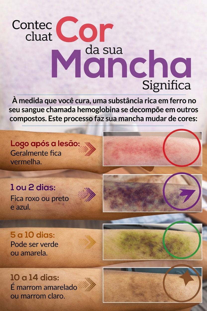 O que significa a cor do seu hematoma? Um alerta que seu corpo pode estar enviando