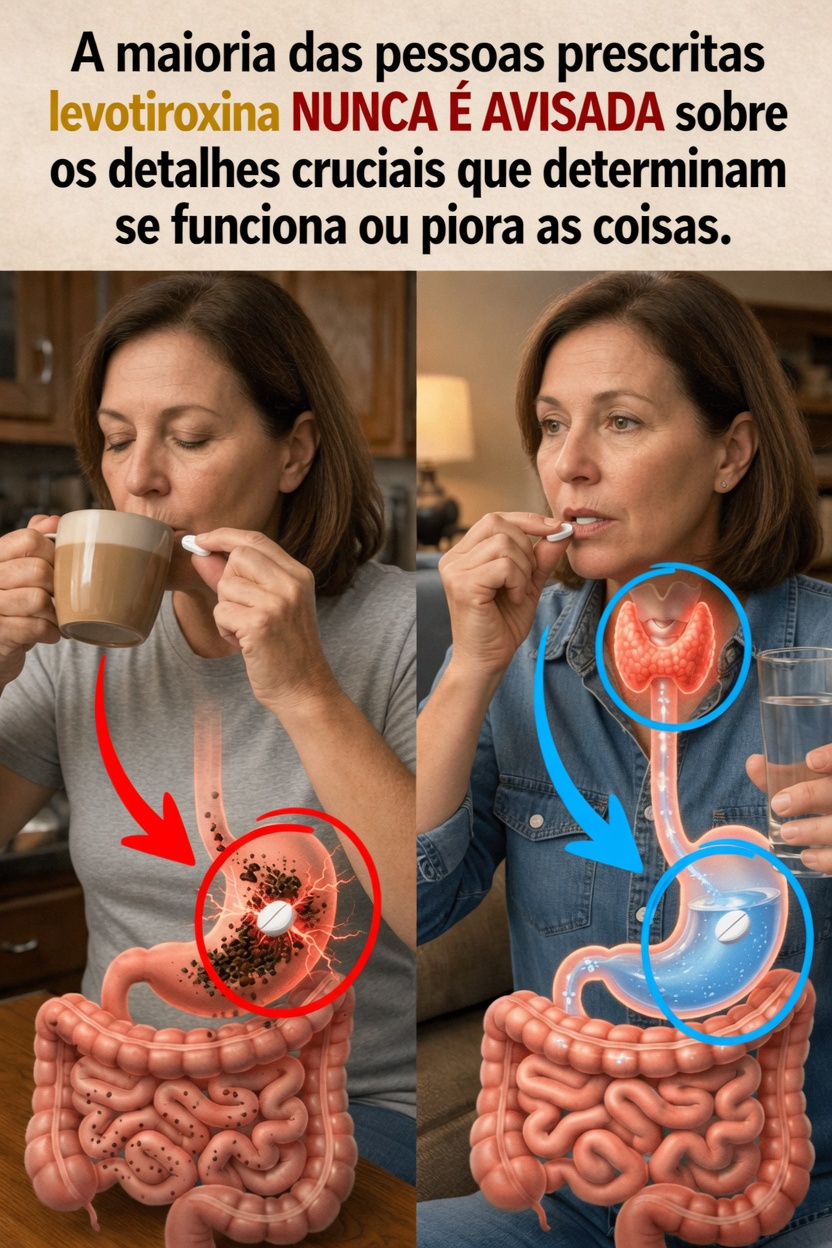 Você está tomando levotiroxina da maneira errada todas as manhãs? Hábitos que muitos pacientes ignoram
