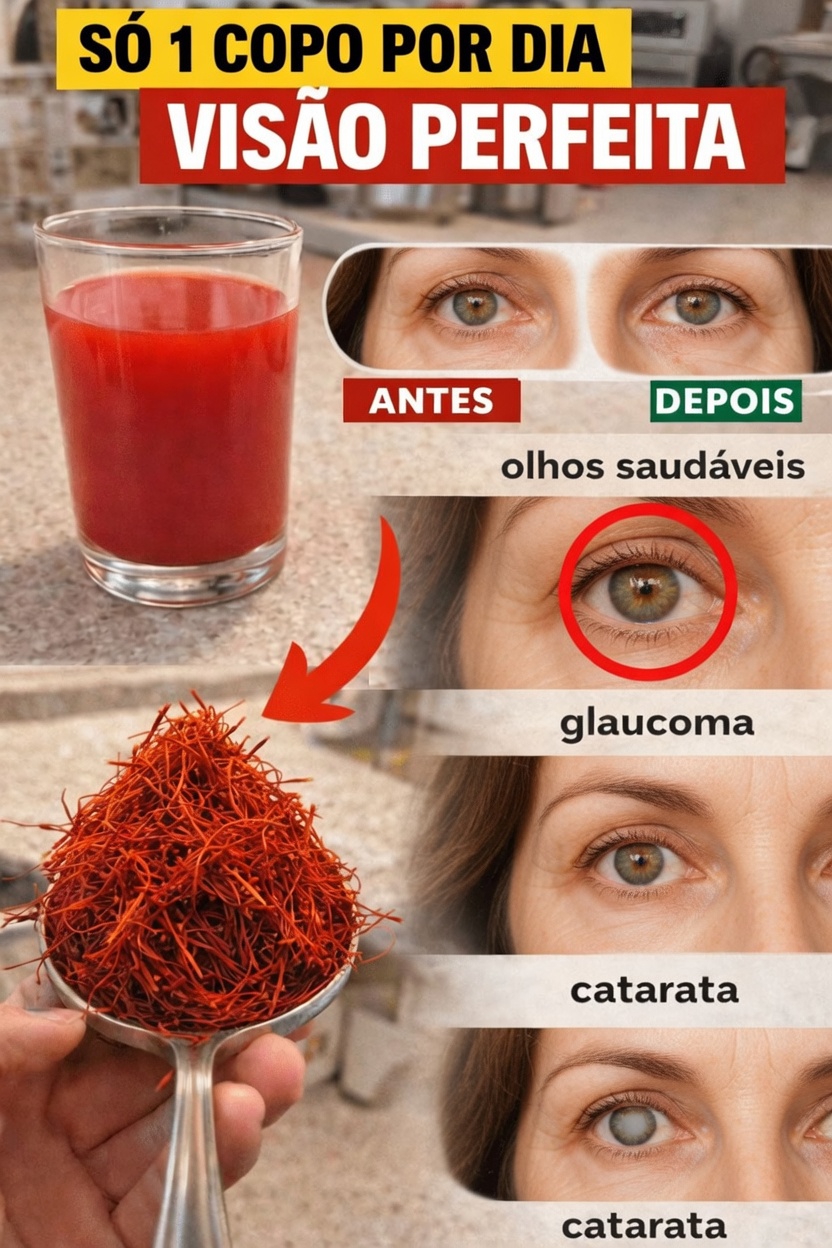 Um copo diário de infusão de açafrão pode ajudar no conforto ocular e no bem-estar visual à medida que você envelhece