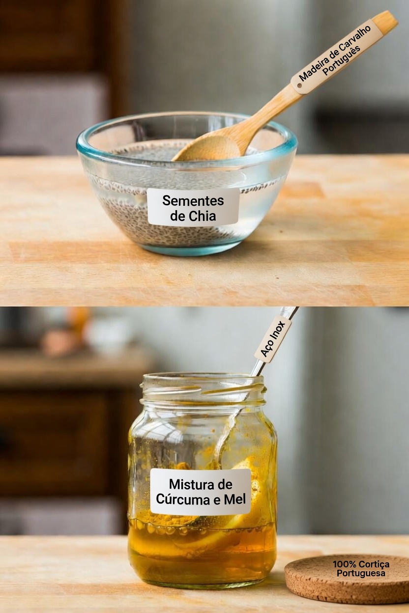 Um Hábito Simples pela Manhã: Explorando uma Bebida Refrescante com Cúrcuma, Limão, Mel e Sementes de Chia