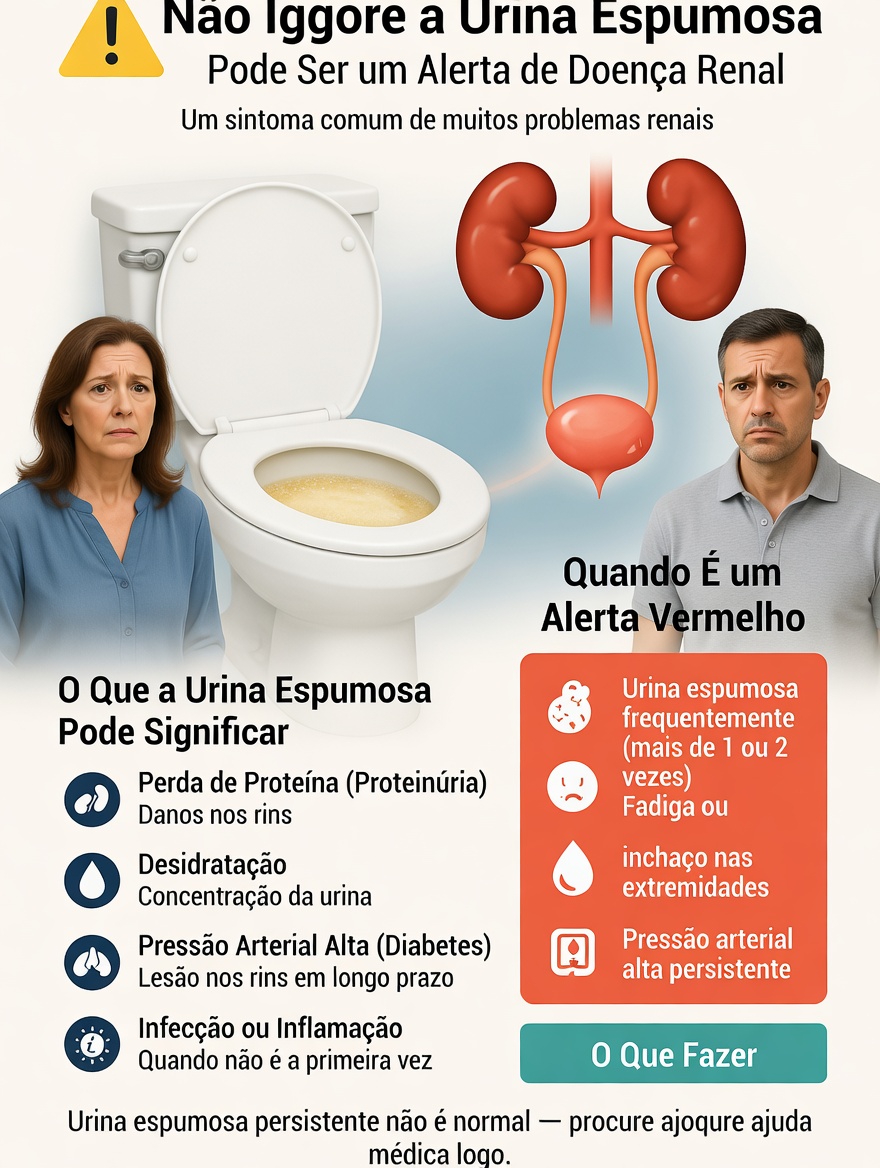 Por que sua urina parece espumosa? Entenda este sinal comum da saúde dos rins