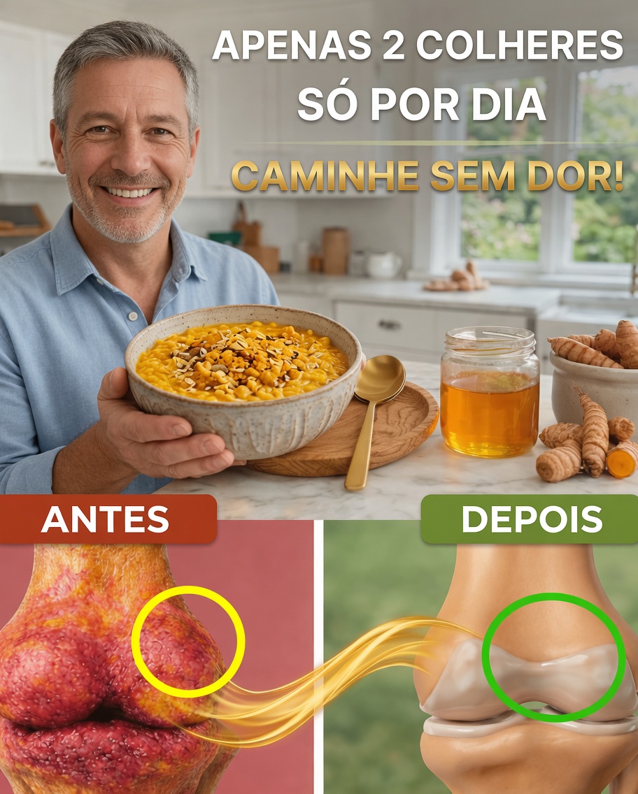Adicionar apenas duas colheres desta mistura natural de cúrcuma ao seu dia pode ajudar a promover o conforto dos joelhos?