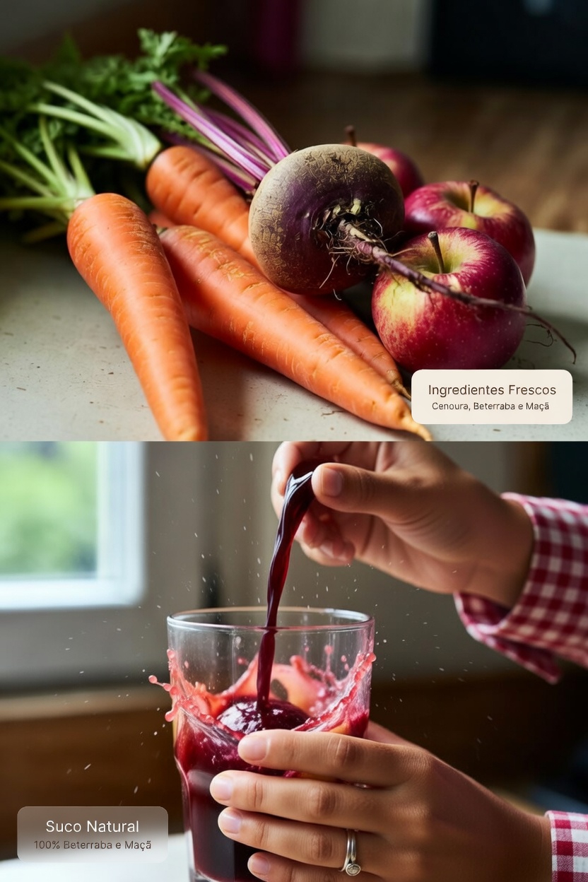 Como Fazer Suco de Cenoura, Beterraba e Maçã: Uma Receita Simples para Sua Rotina de Bem-Estar