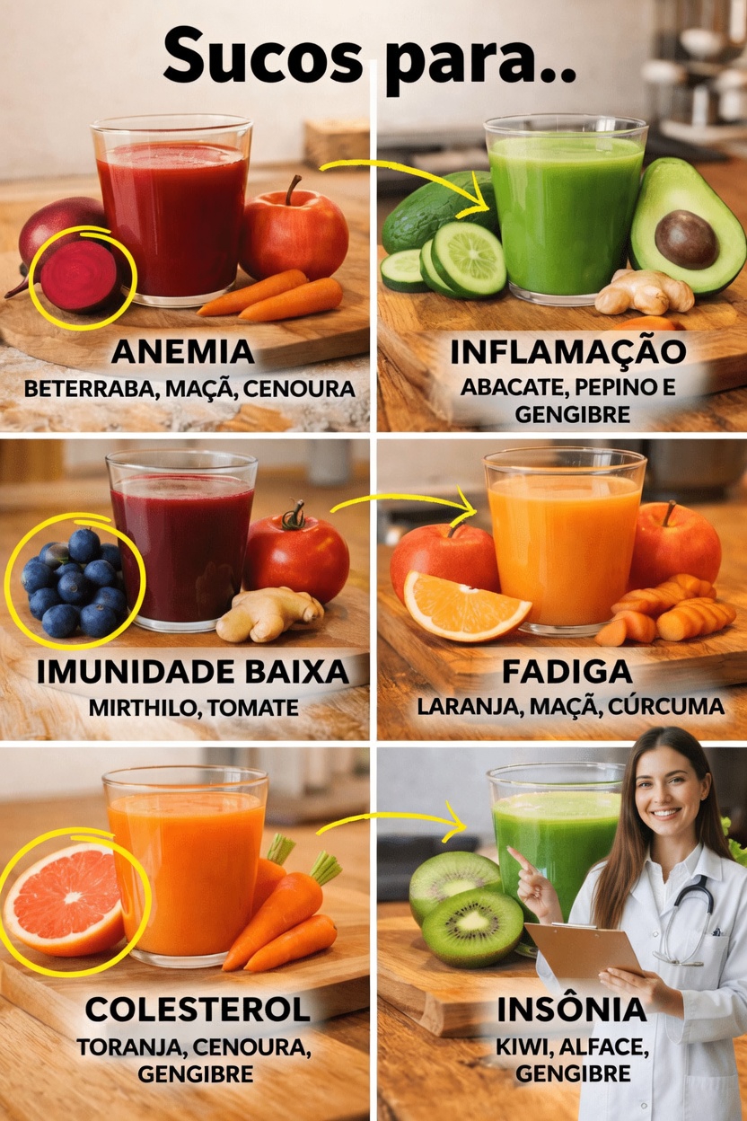 Descubra 6 Deliciosas Receitas Caseiras de Sucos para Apoiar a Energia, a Imunidade e um Sono Tranquilo Naturalmente