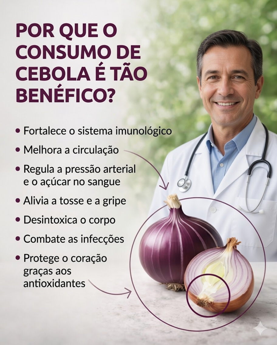 🧅 Receita à base de cebola roxa: um remédio natural usado para acalmar a tosse e fortalecer as defesas imunitárias