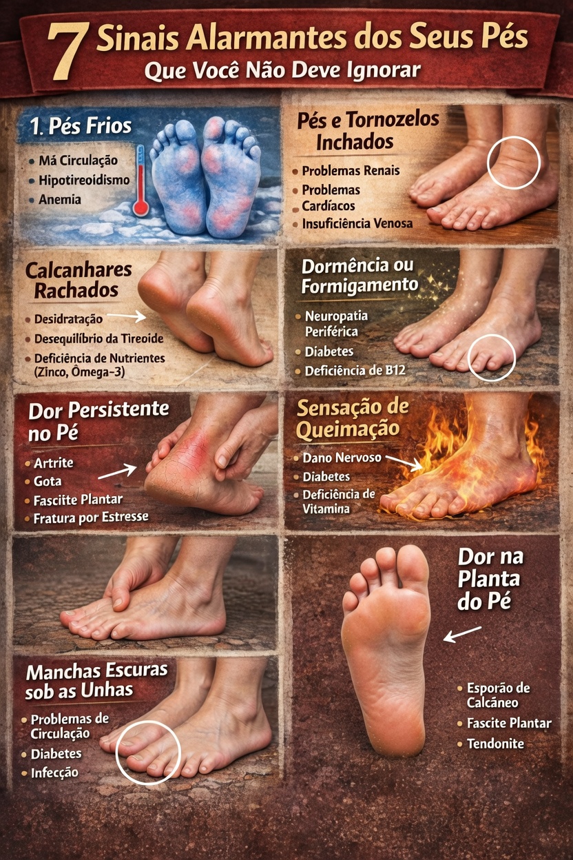 7 mudanças nos pés que podem indicar algo mais sério sobre sua saúde