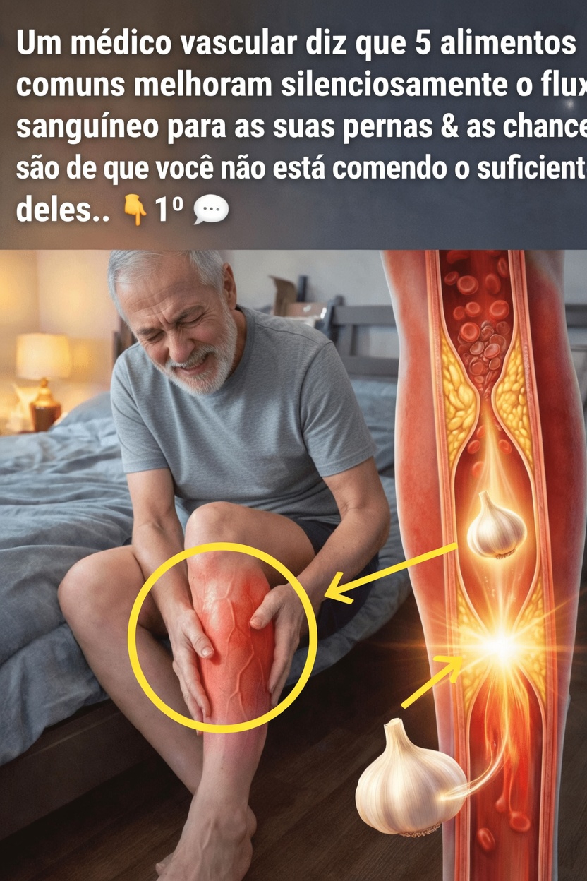 5 alimentos do dia a dia que podem ajudar a melhorar a circulação sanguínea nas pernas – um médico vascular destaca o que muita gente não percebe