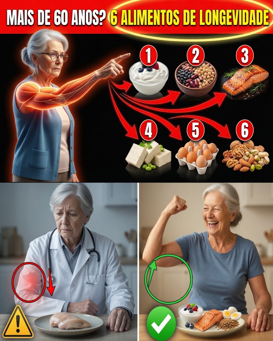 Idosos: comam estes 5 alimentos antes de dormir para proteger seus músculos