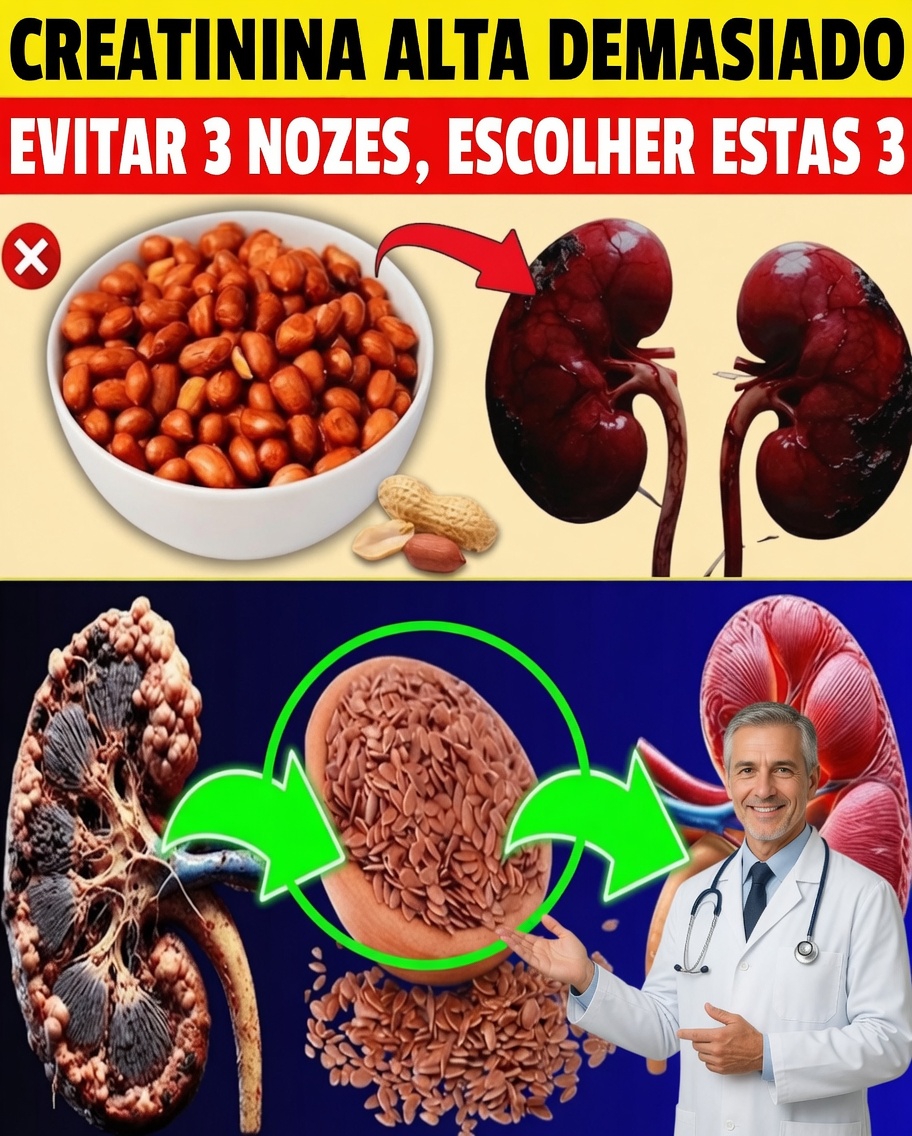 Creatinina muito alta? Esta simples troca de oleaginosas pode aliviar os seus rins