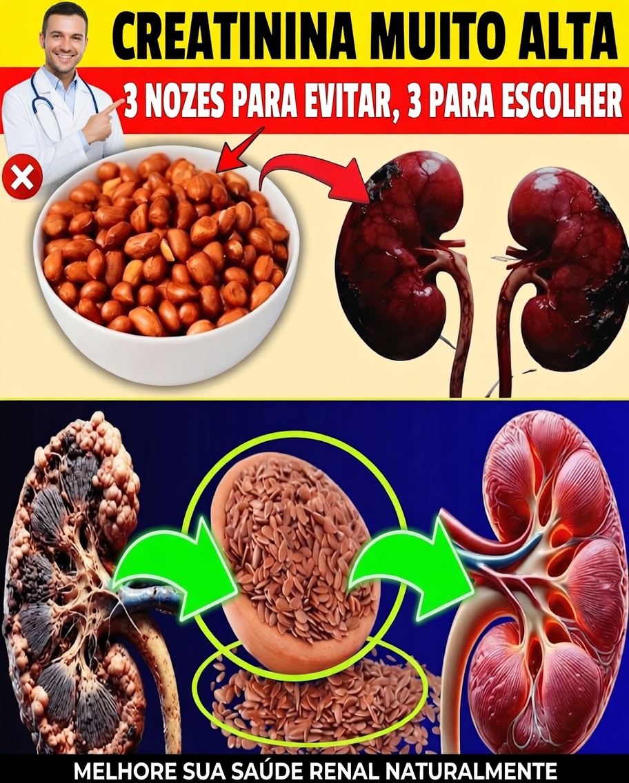 Creatinina demasiado elevada? A simples troca de frutos secos que poderia aliviar os seus rins