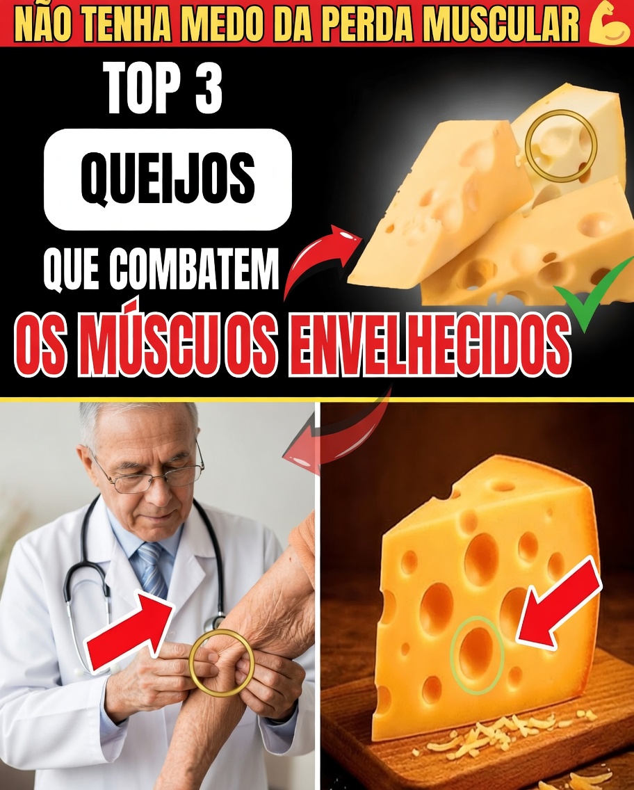 Mais de 60 anos? Os 3 queijos que podem ajudar você a preservar sua força muscular