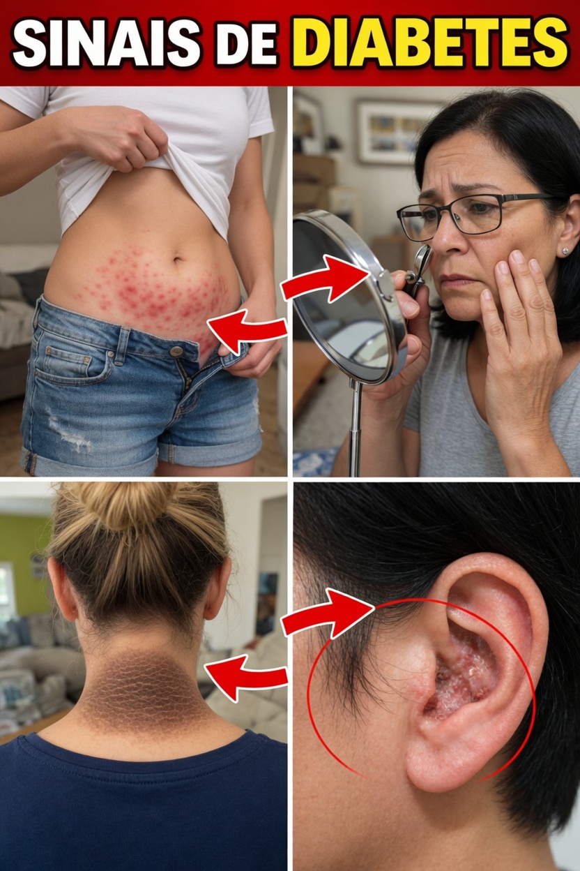 Você reconhece estes 15 sinais iniciais de diabetes que podem aparecer na sua pele e no seu corpo?