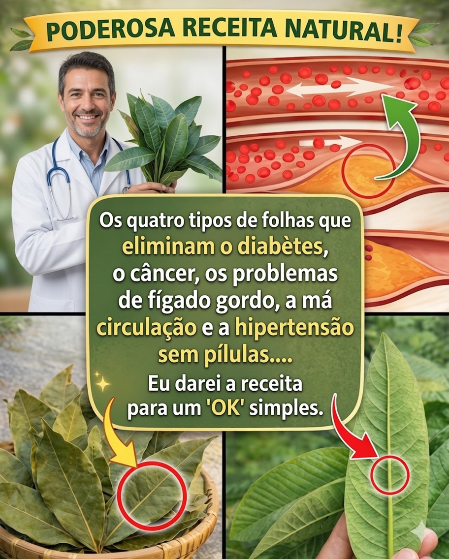 As quatro folhas medicinais: abacateiro, goiabeira, mangueira e loureiro — benefícios e uso natural 🌿