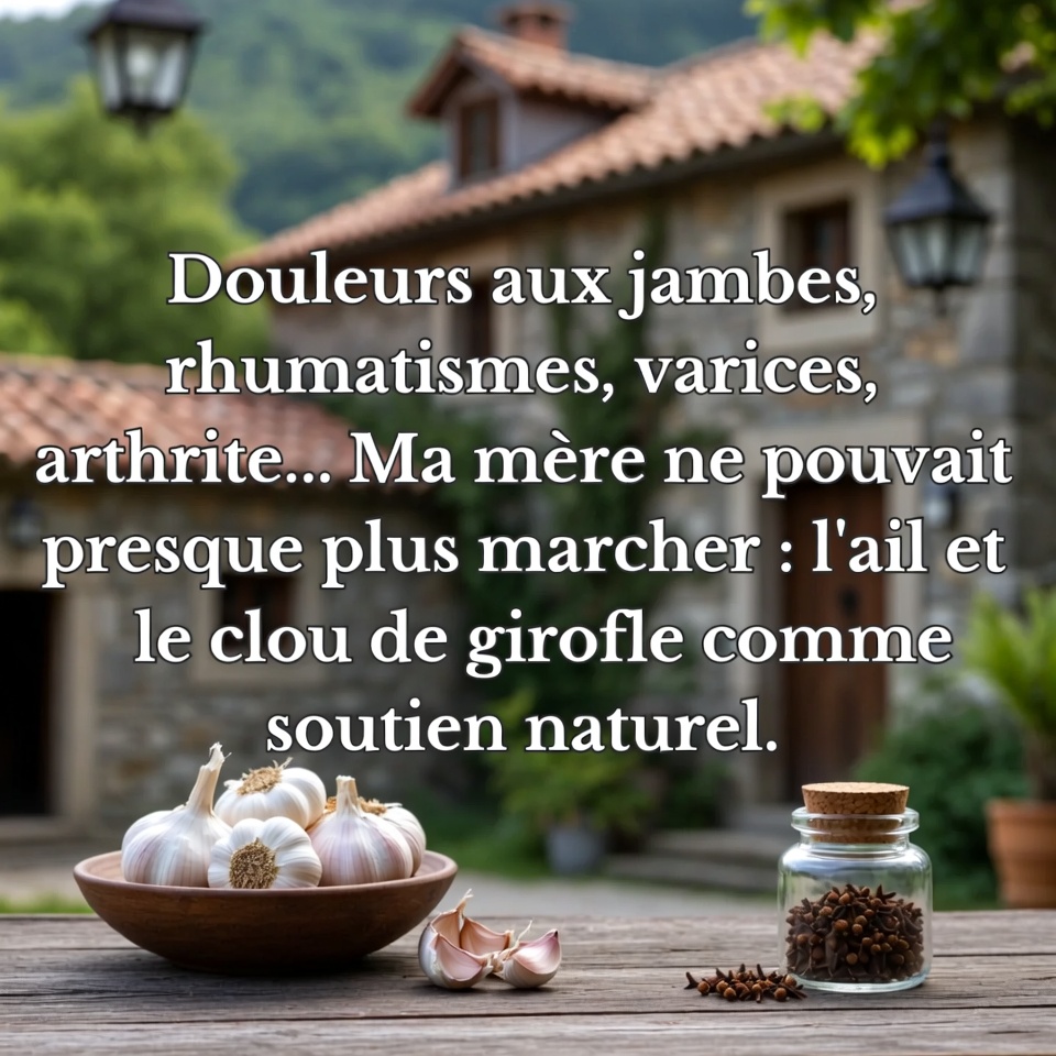 Dores nas pernas, reumatismo, varizes, artrite… Minha mãe quase não conseguia mais andar: o alho e o cravo-da-índia como apoio natural