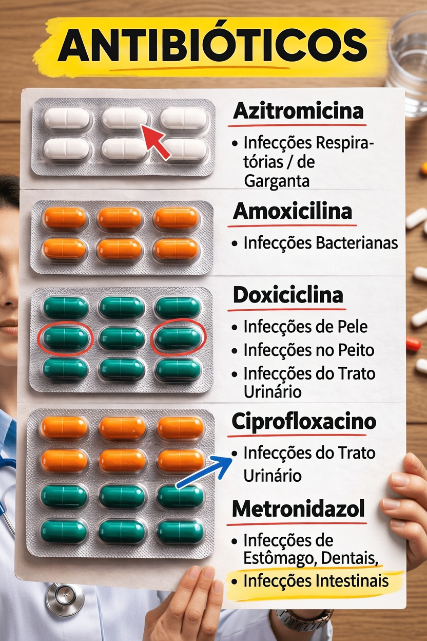 Os 5 antibióticos mais comuns que todos deveriam conhecer: usos e informações-chave