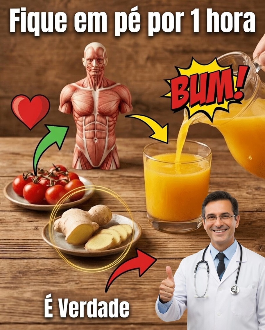 Tônico Energético Natural: Gengibre + Tomate para Dias Estáveis Sem Cafeína