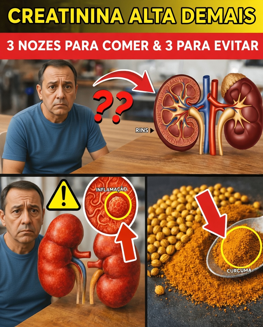 Níveis elevados de creatinina? Conheça 3 oleaginosas para consumir e 3 para limitar para a saúde dos rins