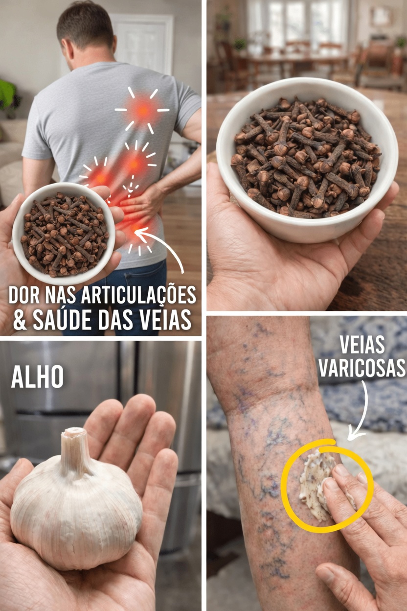 Descubra maneiras fáceis de usar cravo e alho para ajudar no conforto das pernas e na saúde das veias em casa