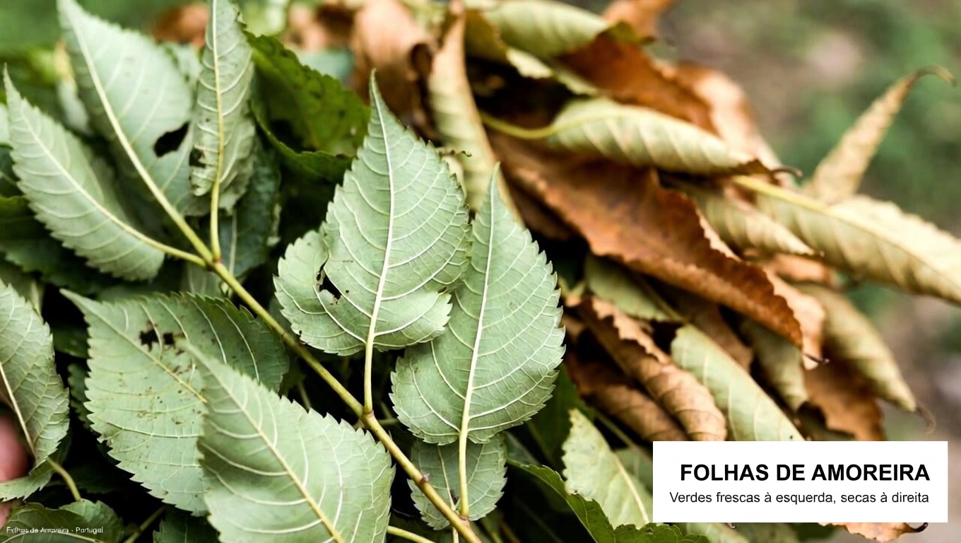 O que faz as folhas de amoreira se destacarem?