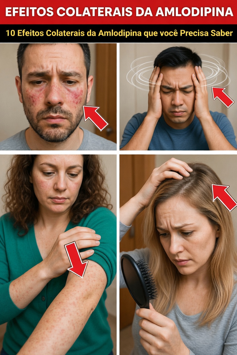 12 Efeitos Colaterais Surpreendentes da Amlodipina que os Médicos Muitas Vezes Não Mencionam