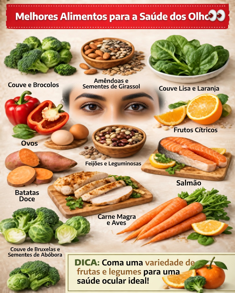 Descubra alimentos e hábitos do dia a dia que podem ajudar a promover a saúde e o conforto dos olhos na sua rotina diária