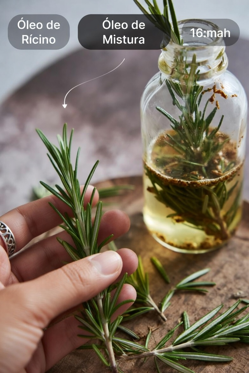 Descubra Como Preparar uma Mistura de Óleo de Rícino e Alecrim para Sua Rotina Semanal de Bem-Estar em Casa