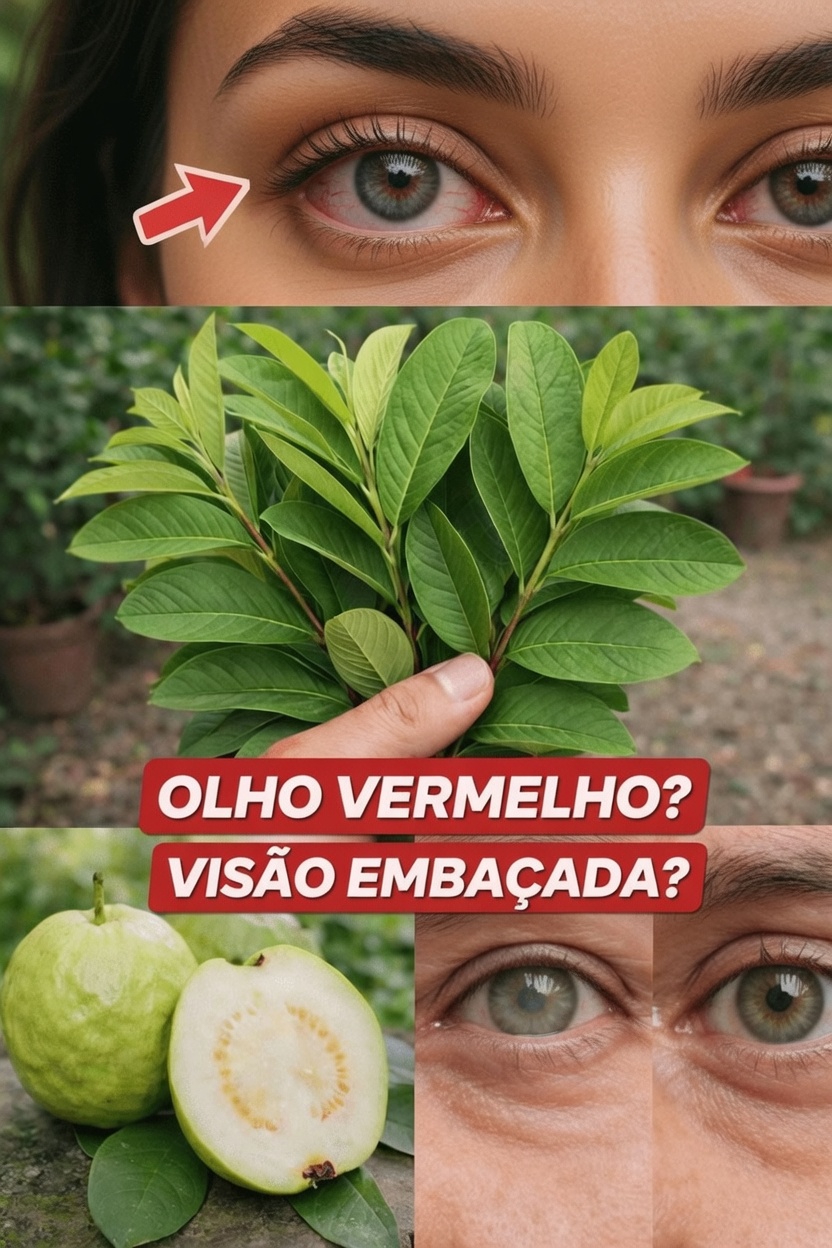 Explorando Formas Naturais de Apoiar o Conforto Ocular com Folhas e Fruta de Goiaba