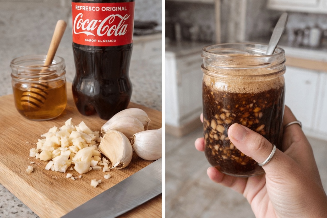 Alho Misturado com Coca-Cola e Mel: Um Simples Hábito na Cozinha Pelo Qual as Pessoas Estão Curiosas