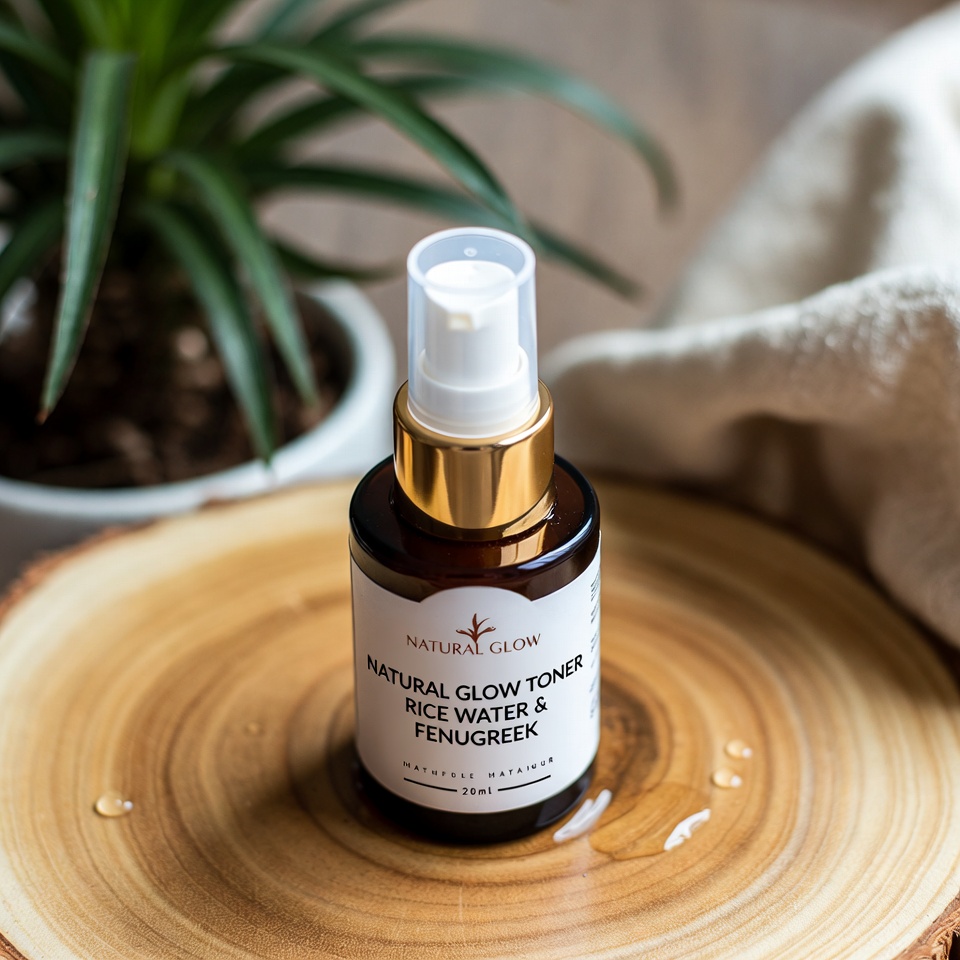 Tônico para brilho natural: água de arroz e feno-grego para uma pele radiante