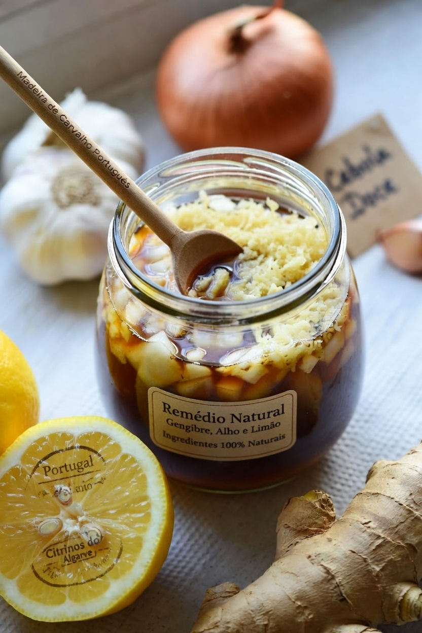 A Poderosa Colher Diária: Por Que as Pessoas Estão Misturando Gengibre, Cebola, Alho, Limão e Mel