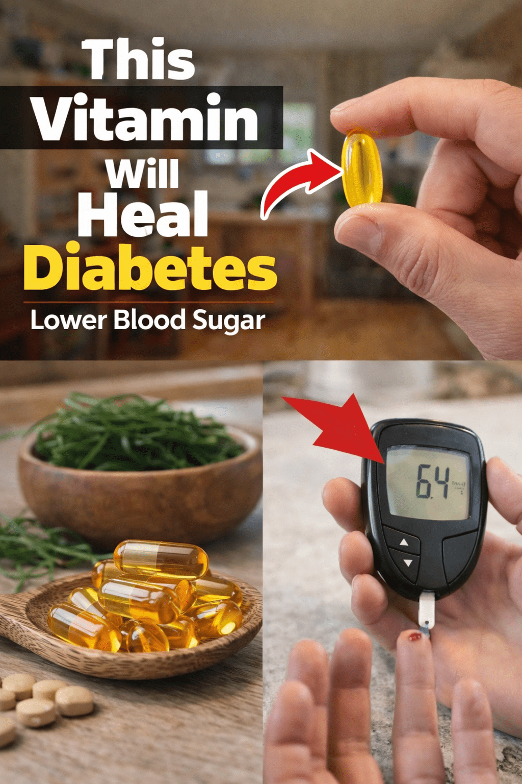 Você Pode Estar com Baixa Quantidade Destas 3 Vitaminas? Muitas Pessoas com Diabetes Estão, e Isso Pode Afetar o Controle do Açúcar no Sangue