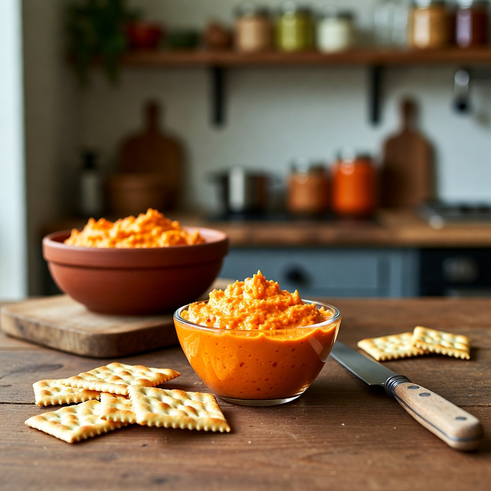 Molho de queijo com pimentão